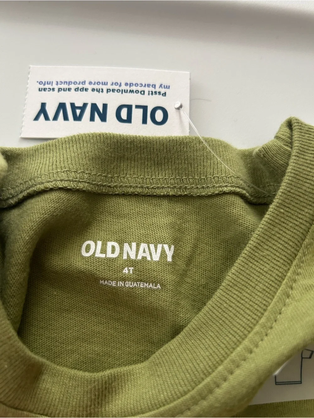 Old Navy Olive Green Dino Tee 4T NWT